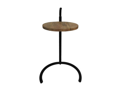 Table d'appoint - 30x30x63 - Naturel/noir - Bois de mangue/métal