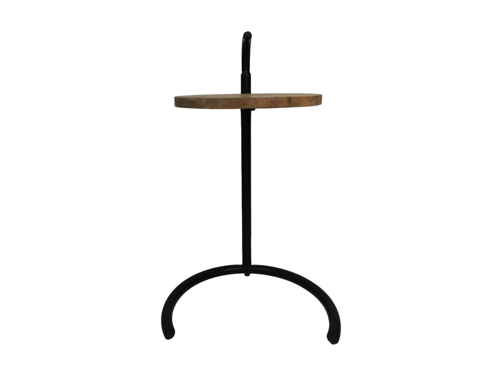 Table d'appoint - 30x30x63 - Naturel/noir - Bois de mangue/métal