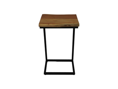 Table d'appoint Read Live Edge - 38x30x65 - Naturel/noir - Acacia/fer