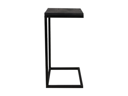 Table d'appoint Read - noir - bois de manguier/fer