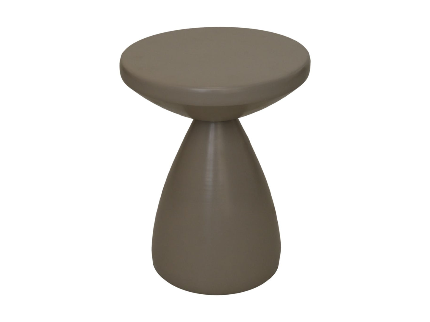 Table d'appoint ronde - ø36x48 - Taupe - métal