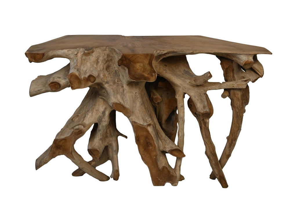 Table console - 100x40x75 - Naturel/blanchi - Teck