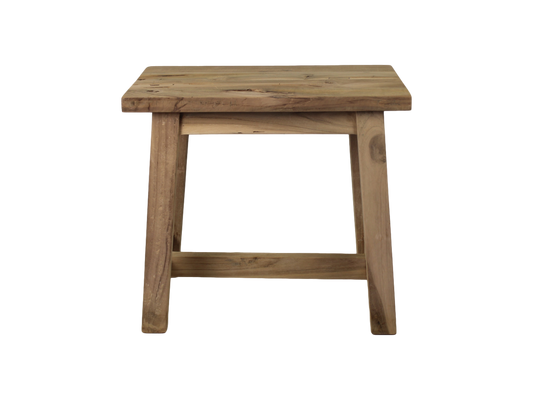 Tabouret déco Lawas - 50 cm - clair - teck