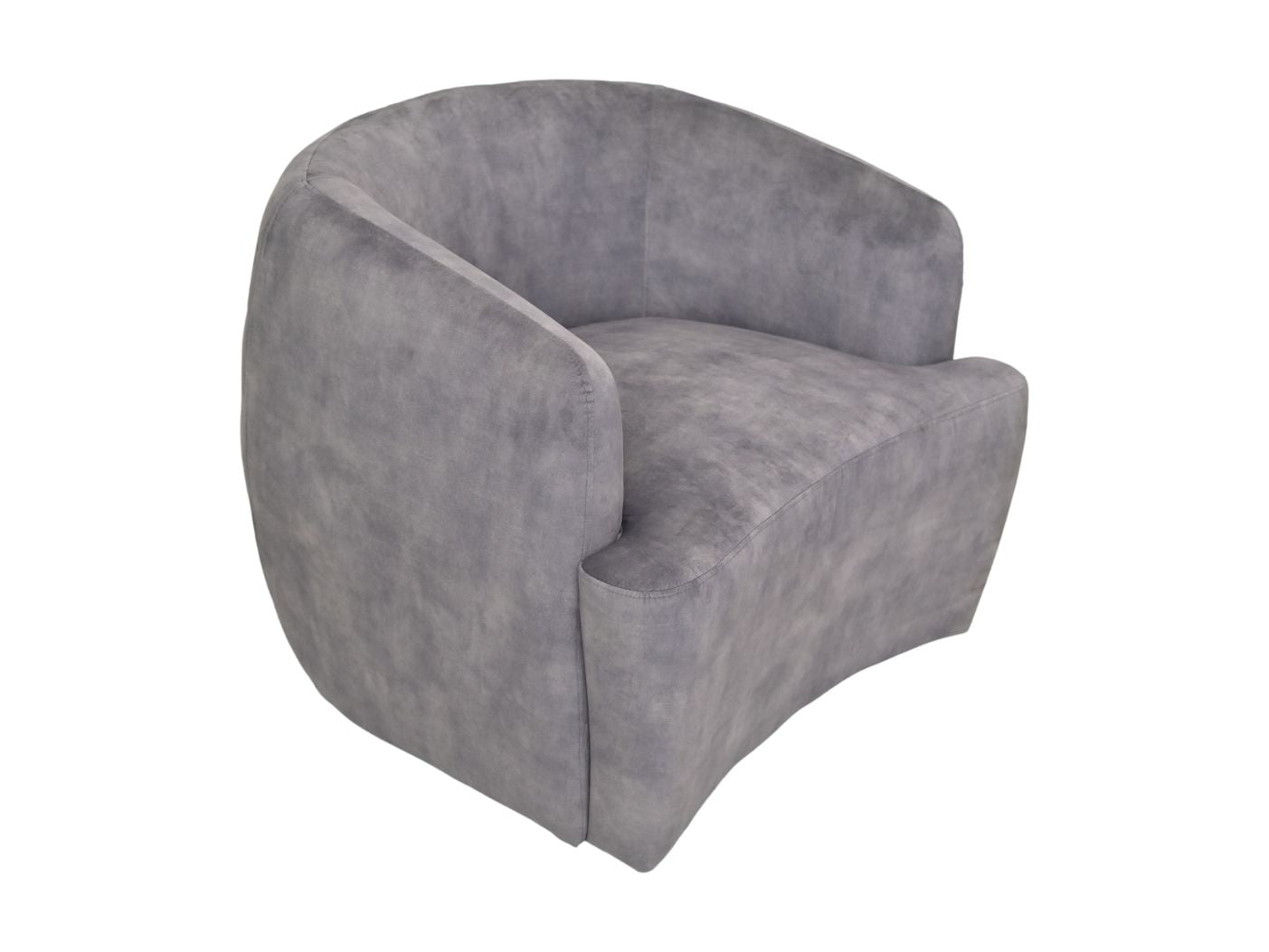 Fauteuil pivotant - Dauphin gris/noir - Adore 180 - Velours/métal