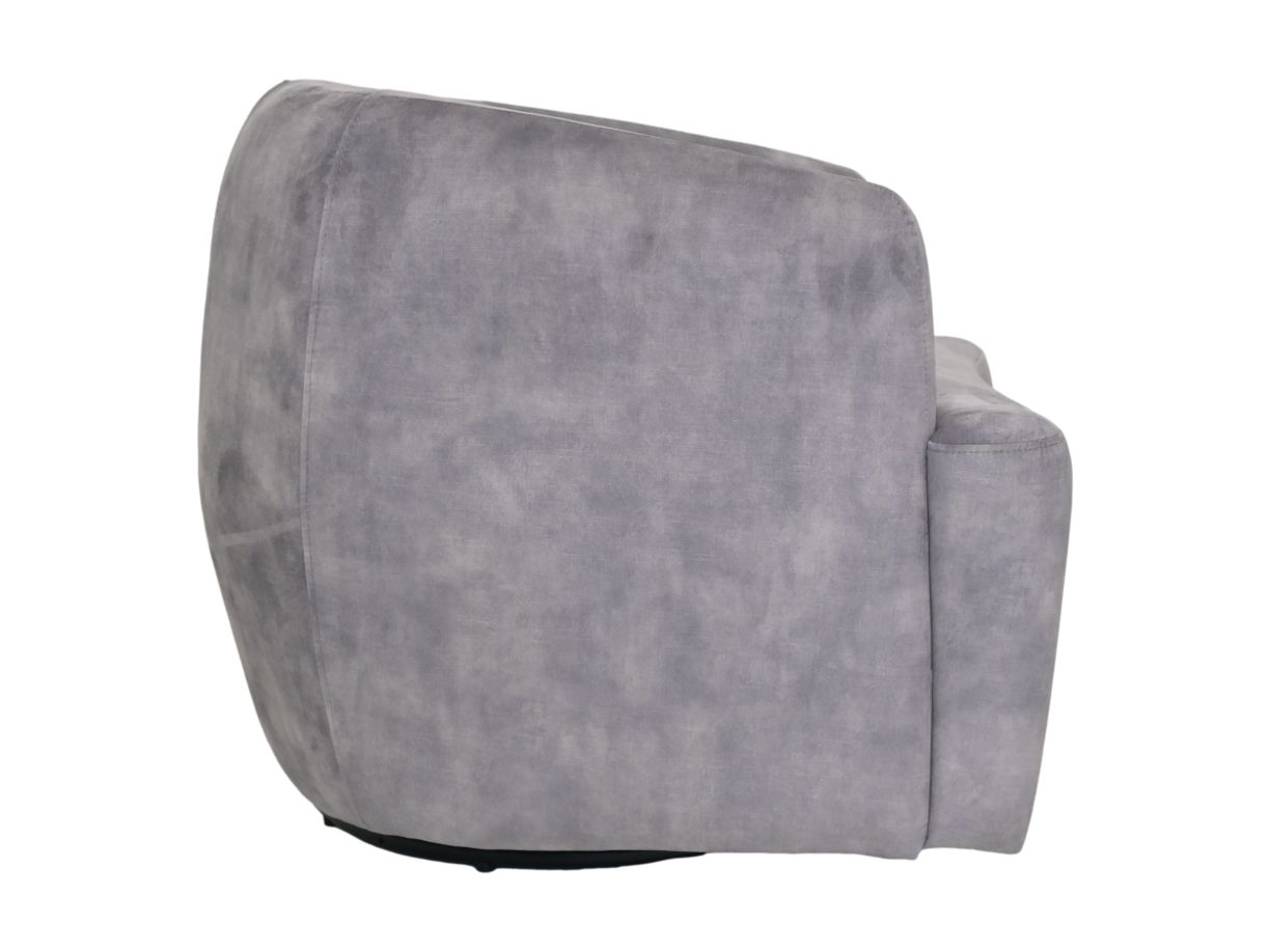 Fauteuil pivotant - Dauphin gris/noir - Adore 180 - Velours/métal