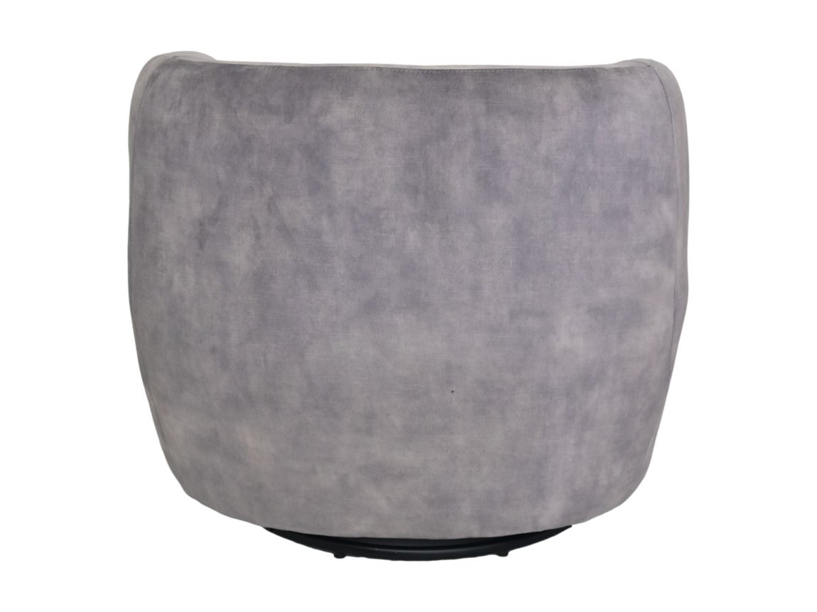 Fauteuil pivotant - Dauphin gris/noir - Adore 180 - Velours/métal