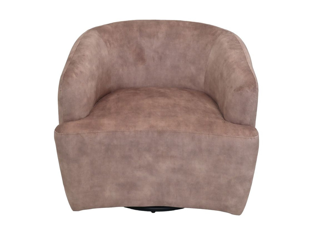 Fauteuil pivotant - beige/noir - Adore 10 - Velours/métal