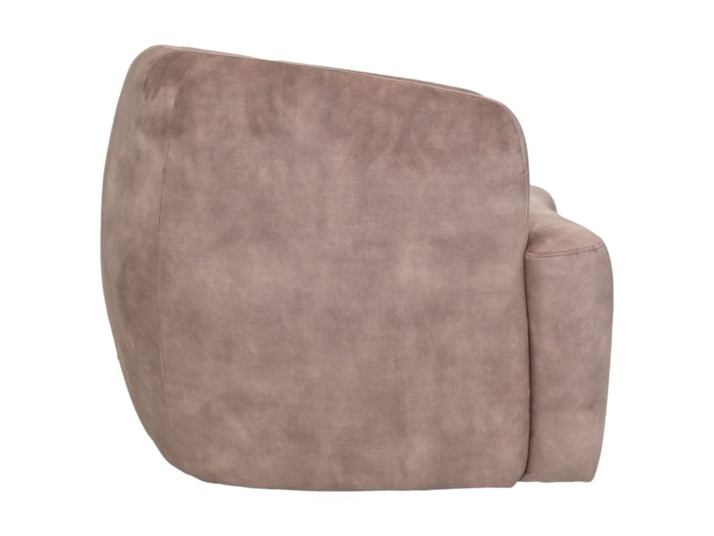 Fauteuil pivotant - beige/noir - Adore 10 - Velours/métal