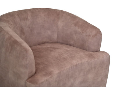 Fauteuil pivotant - beige/noir - Adore 10 - Velours/métal