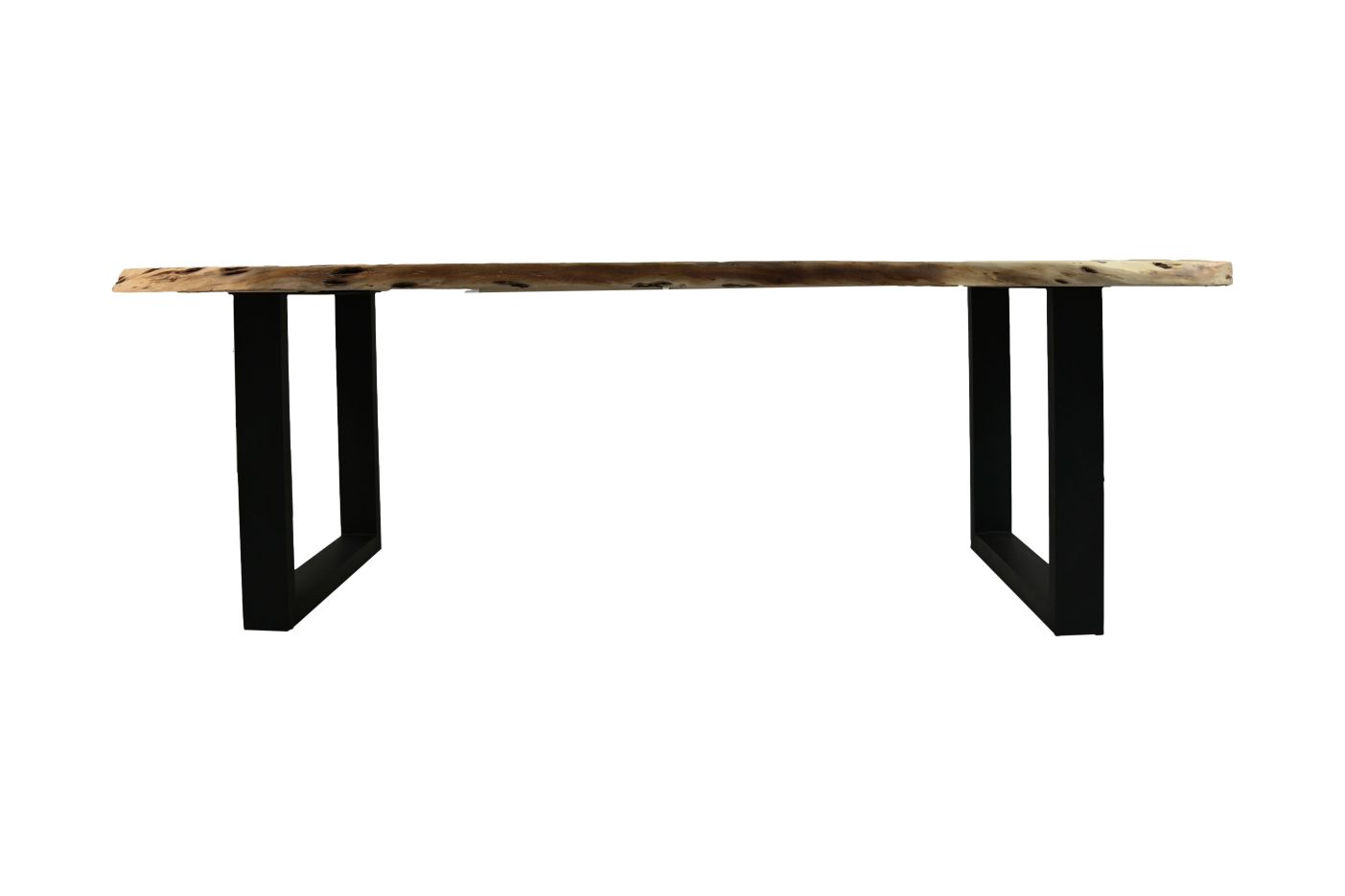 Table à manger SoHo - 220x100x77 - Naturel/noir - Acacia/métal