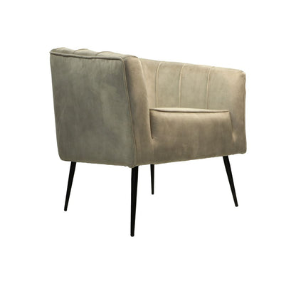 Fauteuil Chester - 72x71x80 - Blanc/noir - Adore 01