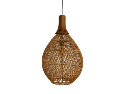 Suspension en rotin - 34x34x58 - Naturel - Rotin / teck