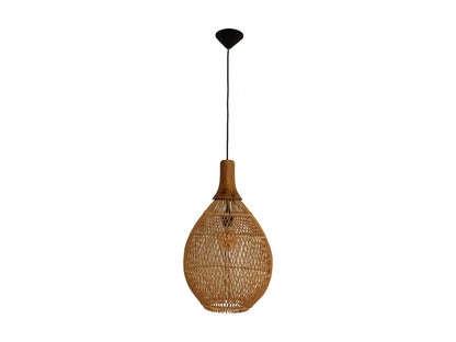 Suspension en rotin - 34x34x58 - Naturel - Rotin / teck