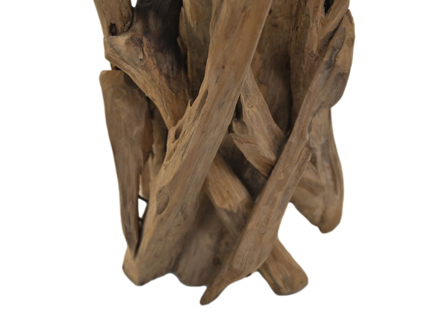 Bougeoir 6 plateaux - 27x27x39 - Naturel/noir - Bois flotté/métal