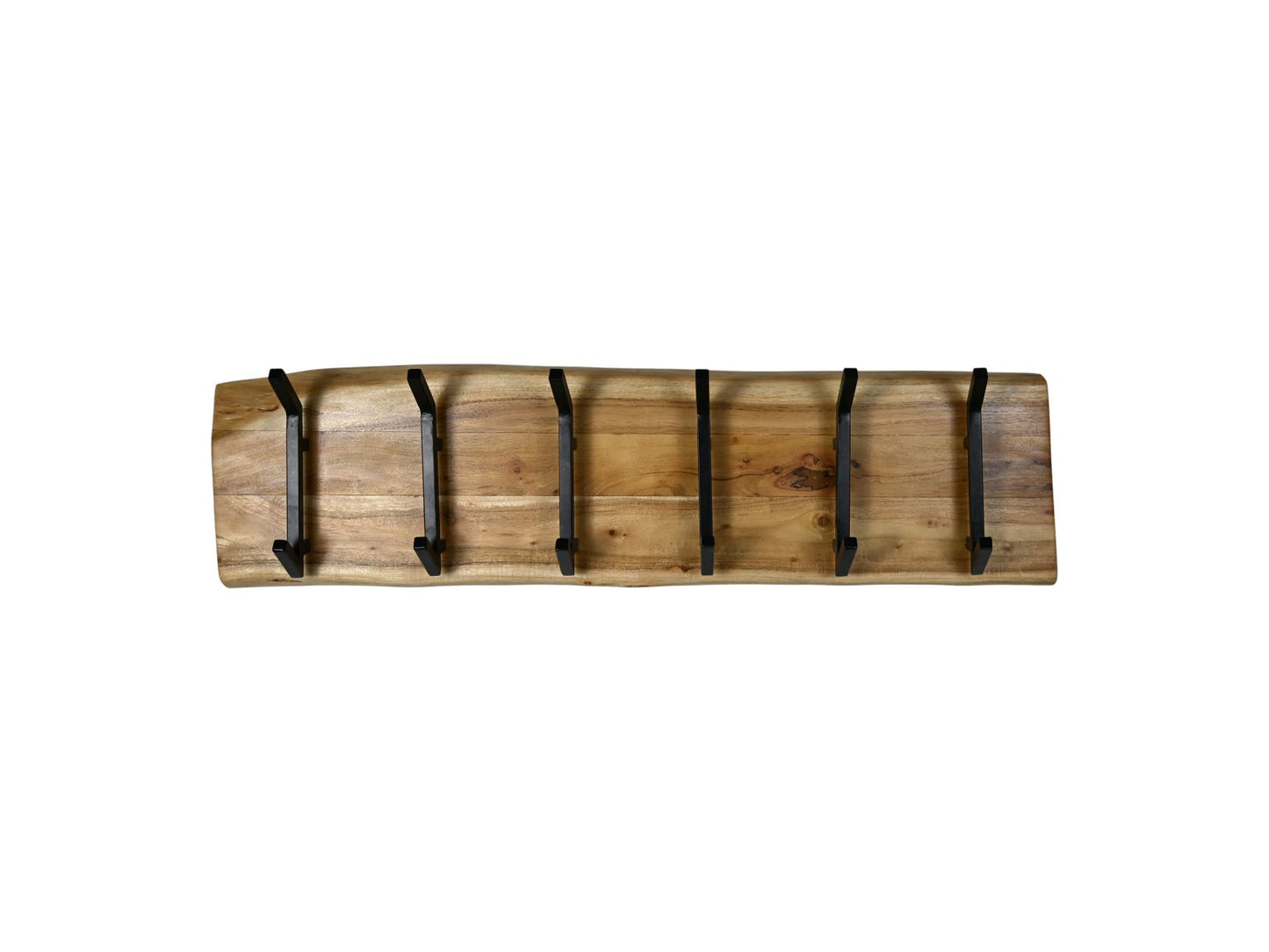 Porte-manteau Live Edge - 100x13x25 - Naturel - Bois d'acacia/métal