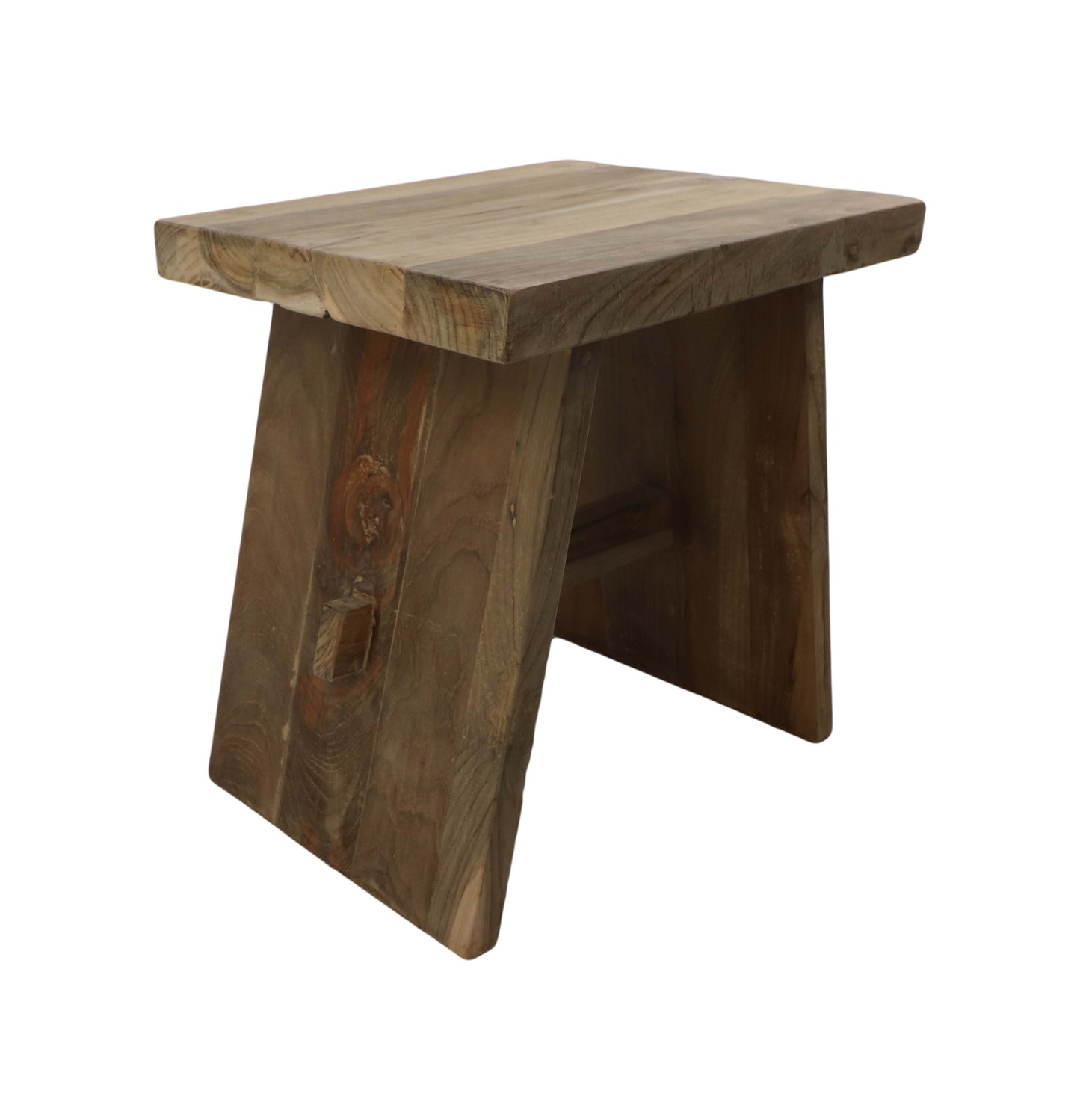 Tabouret - 45x35x45 - Naturel - Teck