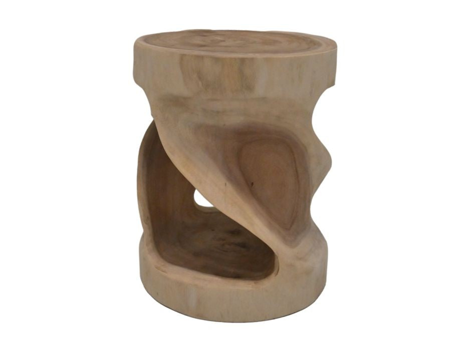 Tabouret rond - 30x30x44 - naturel - Munggur