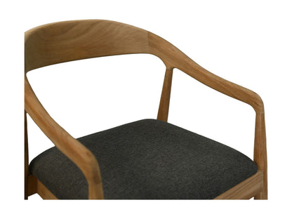 Chaise de salle à manger Modena - 55x41x78 - Naturel/anthracite - Teck