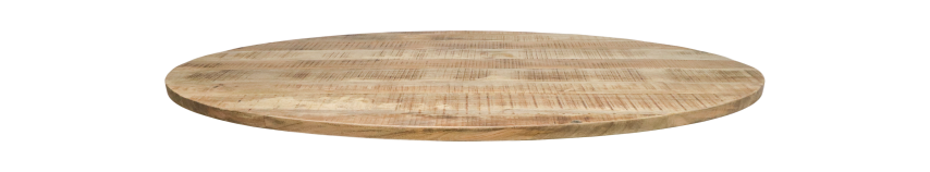 Plateau de table ovale - 200x100x4 - Naturel - Bois de manguier