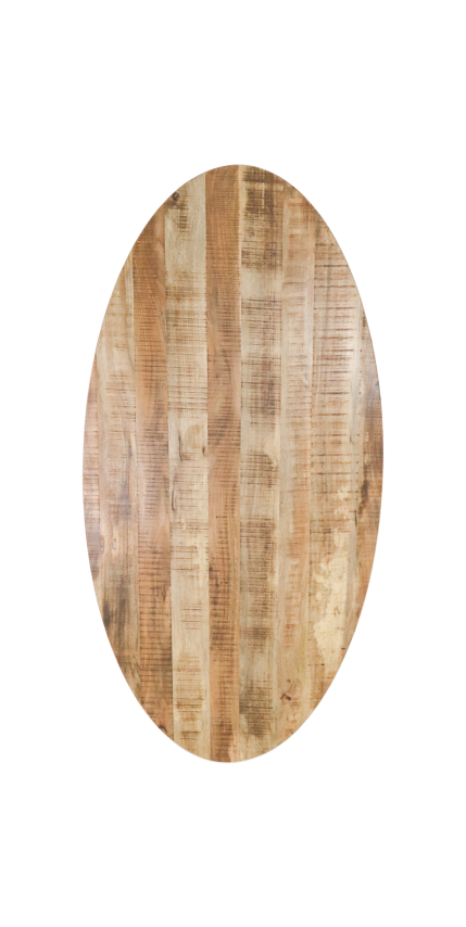 Plateau de table ovale - 200x100x4 - Naturel - Bois de manguier