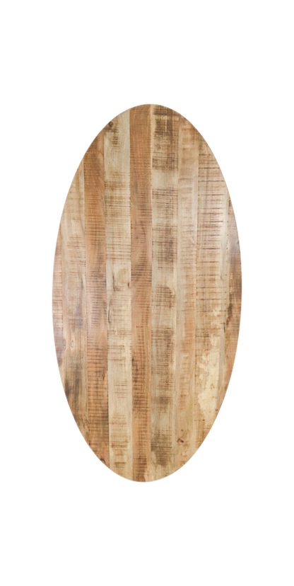 Plateau de table ovale - 200x100x4 - Naturel - Bois de manguier