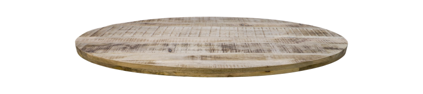 Plateau de table ovale Portland - 220x110x5 - Naturel - Bois de manguier