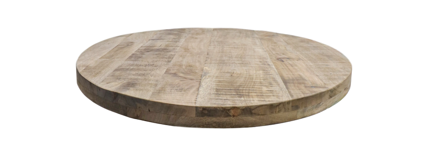 Plateau de table ovale Portland - 220x110x5 - Naturel - Bois de manguier