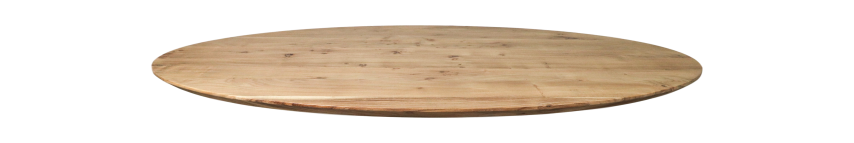 Plateau de table ovale Zurich - 180x100x3,8 - Naturel - Bois d'acacia