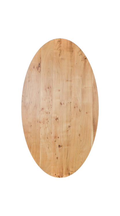 Plateau de table ovale Zurich - 180x100x3,8 - Naturel - Bois d'acacia