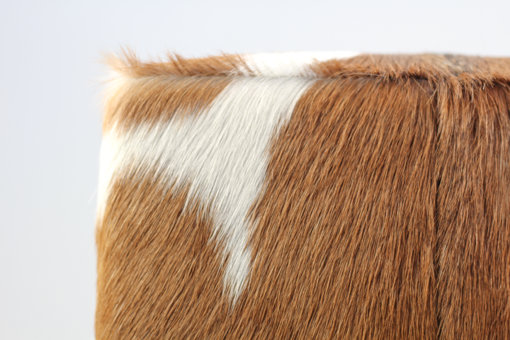 Pouf carré - 33x33 cm - peau de chèvre