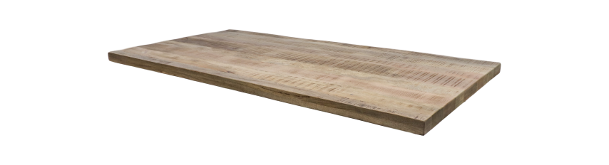 Plateau de table rectangulaire Portland - 180x90x5 - Naturel - Bois de manguier