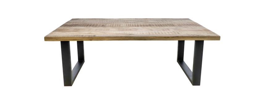 Plateau de table rectangulaire Portland - 180x90x5 - Naturel - Bois de manguier