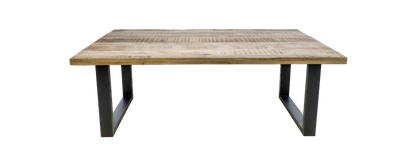 Plateau de table rectangulaire Portland - 180x90x5 - Naturel - Bois de manguier