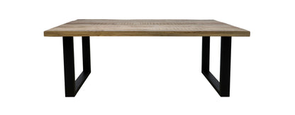 Table à manger rectangulaire Melbourne - 160x90x77 - bois de manguier/métal