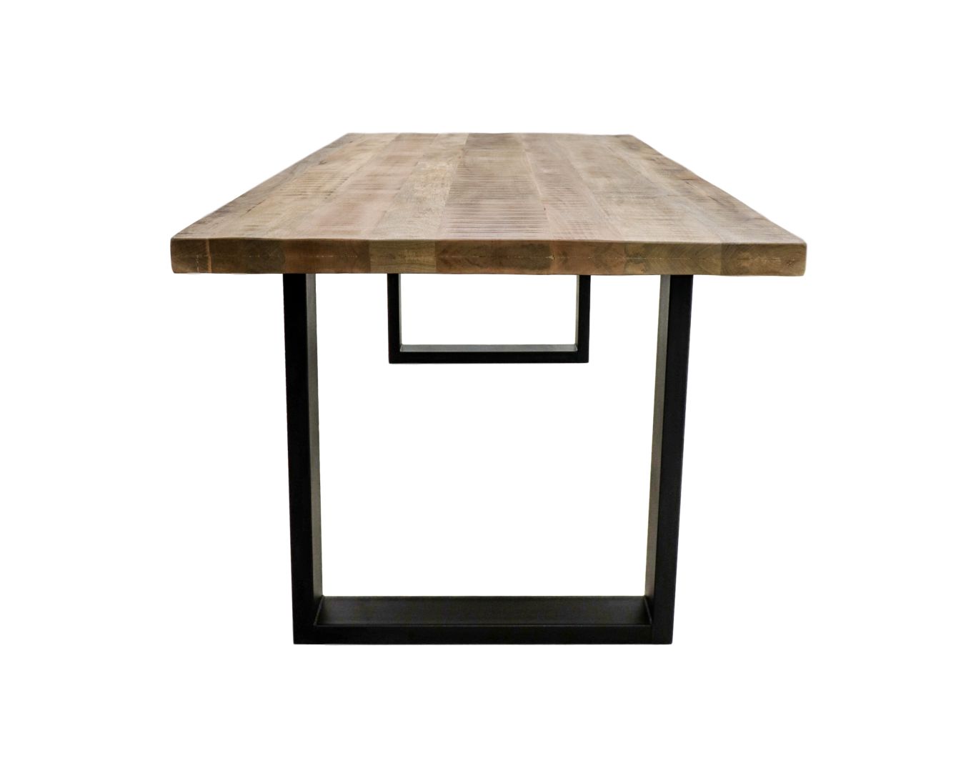 Table à manger rectangulaire Melbourne - 160x90x77 - bois de manguier/métal