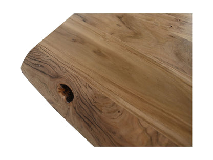 Table rectangulaire Soho luxe - 200x100x76 - Naturel/noir - Acacia/métal