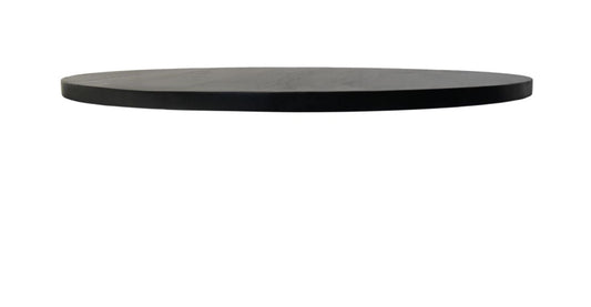 Plateau de table rond - ø140x3,8 - Noir - Bois de manguier