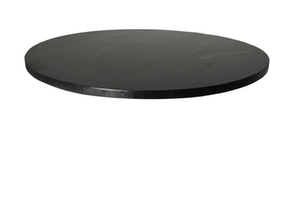 Plateau de table rond - ø140x3,8 - Noir - Bois de manguier