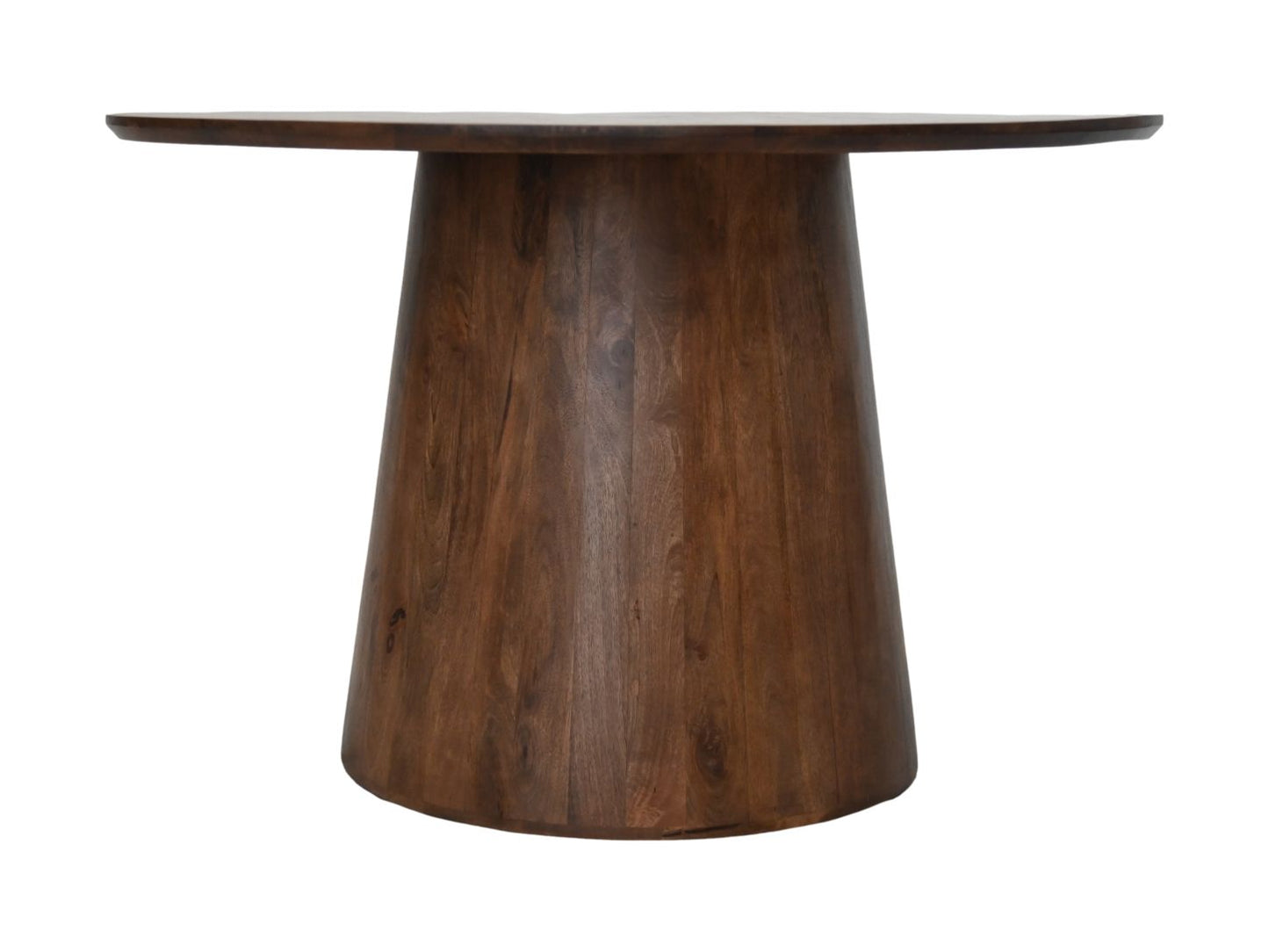 Table à manger ronde Drum - 140x140x77 - Marron - Bois de manguier