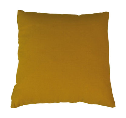 Coussin imprimé - 45x45 - Jaune moutarde/or - Velours