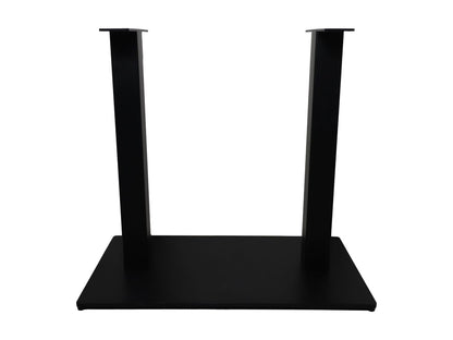 Pied de table pilier double - 80x45x72 - Laqué noir - Métal