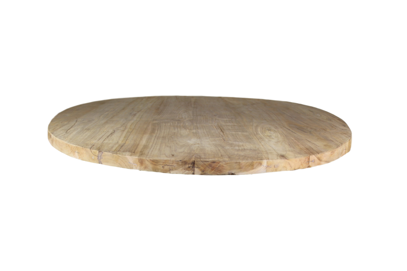 Plateau de table ovale - 240x120 cm - naturel - teck