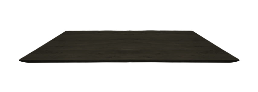 Plateau de table Zurich rectangulaire - 75x75x3,8 - Noir - Bois d'acacia - Bord suisse