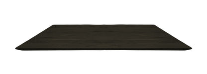 Plateau de table Zurich rectangulaire - 75x75x3,8 - Noir - Bois d'acacia - Bord suisse