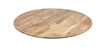 Plateau de table Zurich rond - ø140x3,8 - Naturel - Bord suisse - Bois d'acacia