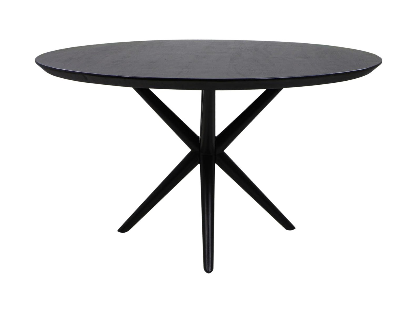 Plateau de table Zurich rond - ø80x3,8 - Noir - Bord suisse - Bois d'acacia