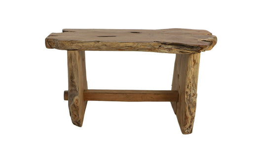 Banc en teck - 80x40x45cm - Teck naturel