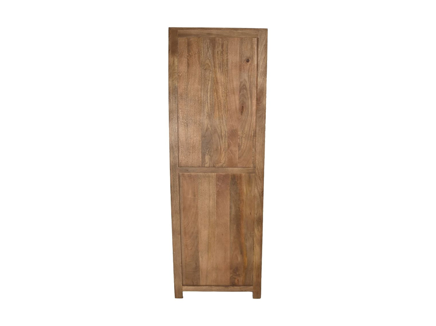 Meuble vitrine avec verre - 60x40x180 - Naturel - Bois de manguier/verre