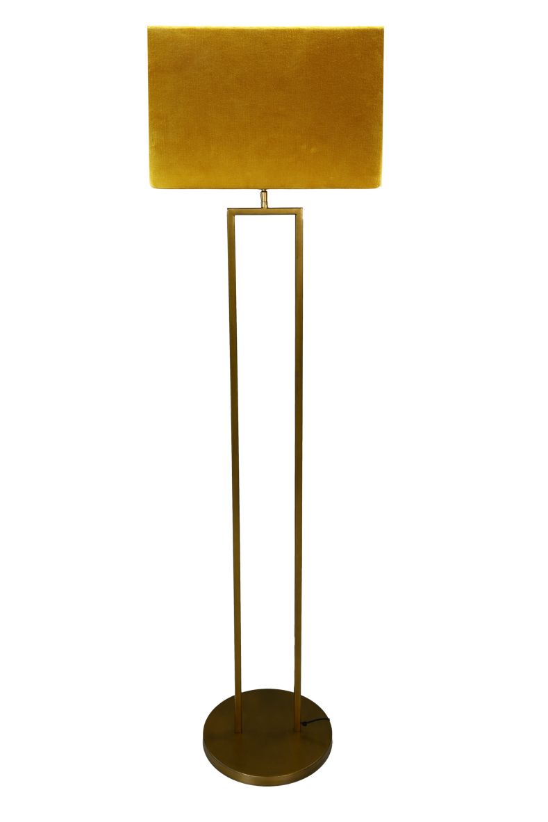 Lampadaire - 30x30x150 - Doré - Métal