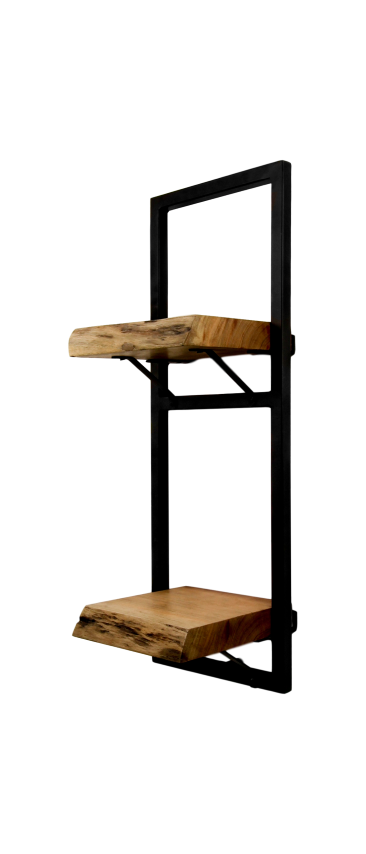 Étagère murale Levels Live Edge - 25x70 cm - acacia/fer